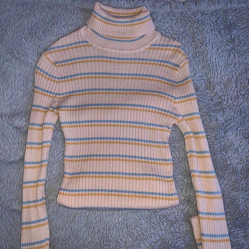 light pink turtleneck